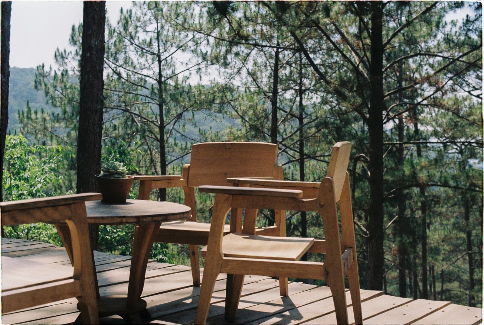 Wood deck washed back to its natural tone